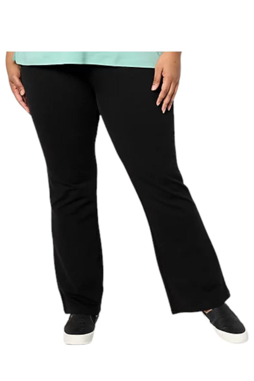 Quacker Factory Women's Fully Functional Baby Boot Jeans Black - Regular